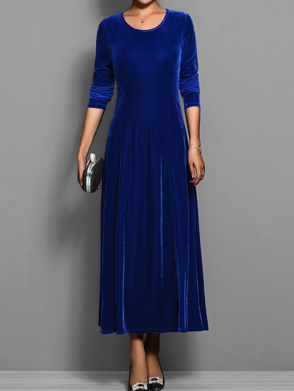 Constance Verre | Women's Maxi With Long Sleeves Dress