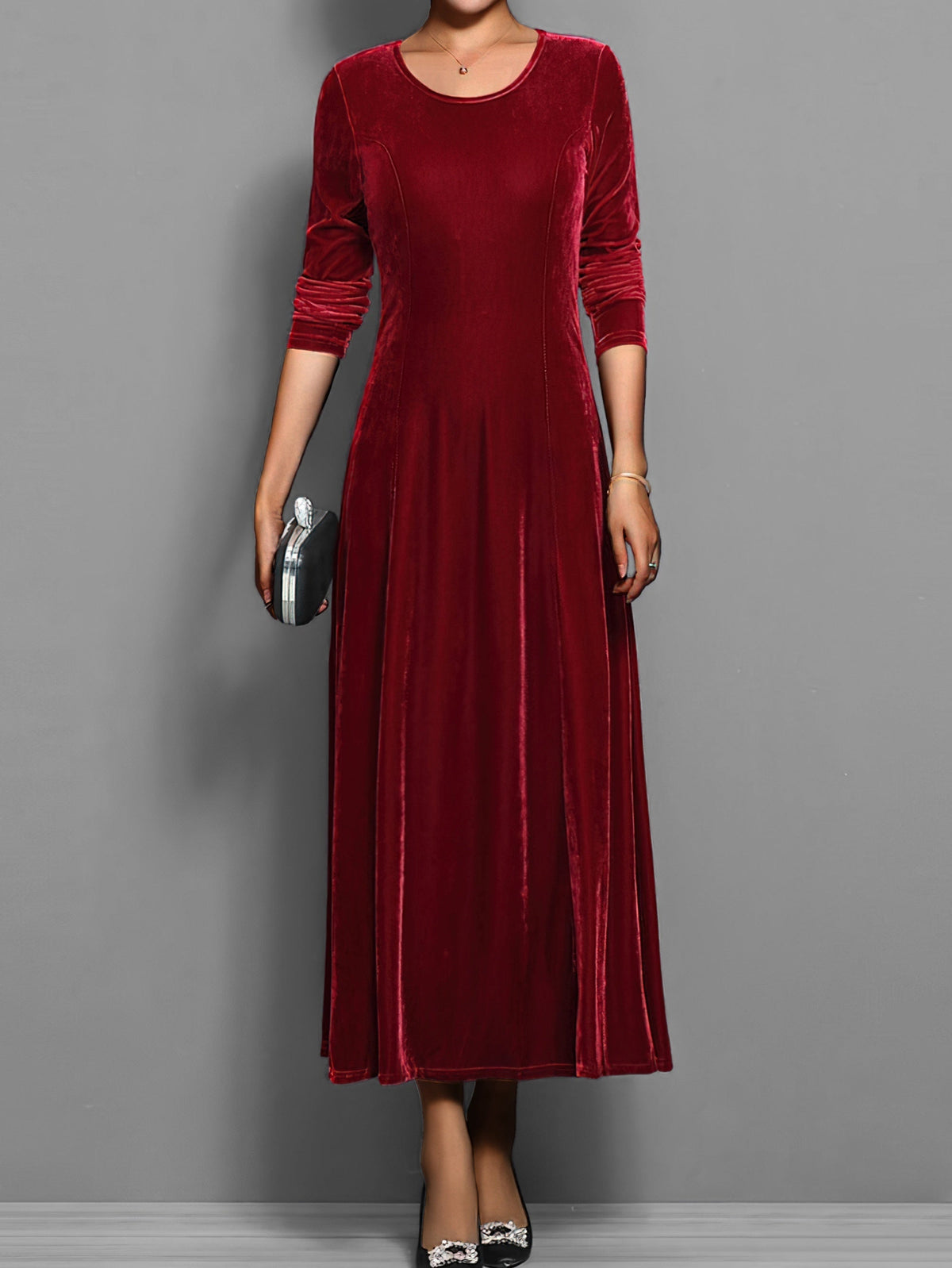 Constance Verre | Women's Maxi With Long Sleeves Dress