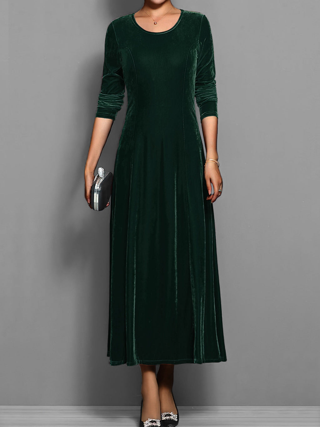 Constance Verre | Women's Maxi With Long Sleeves Dress