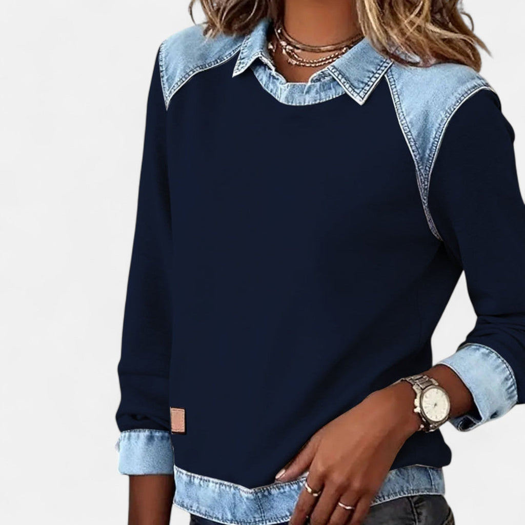 Nathalie Girod | Women's Collared Long Sleeves Sweater