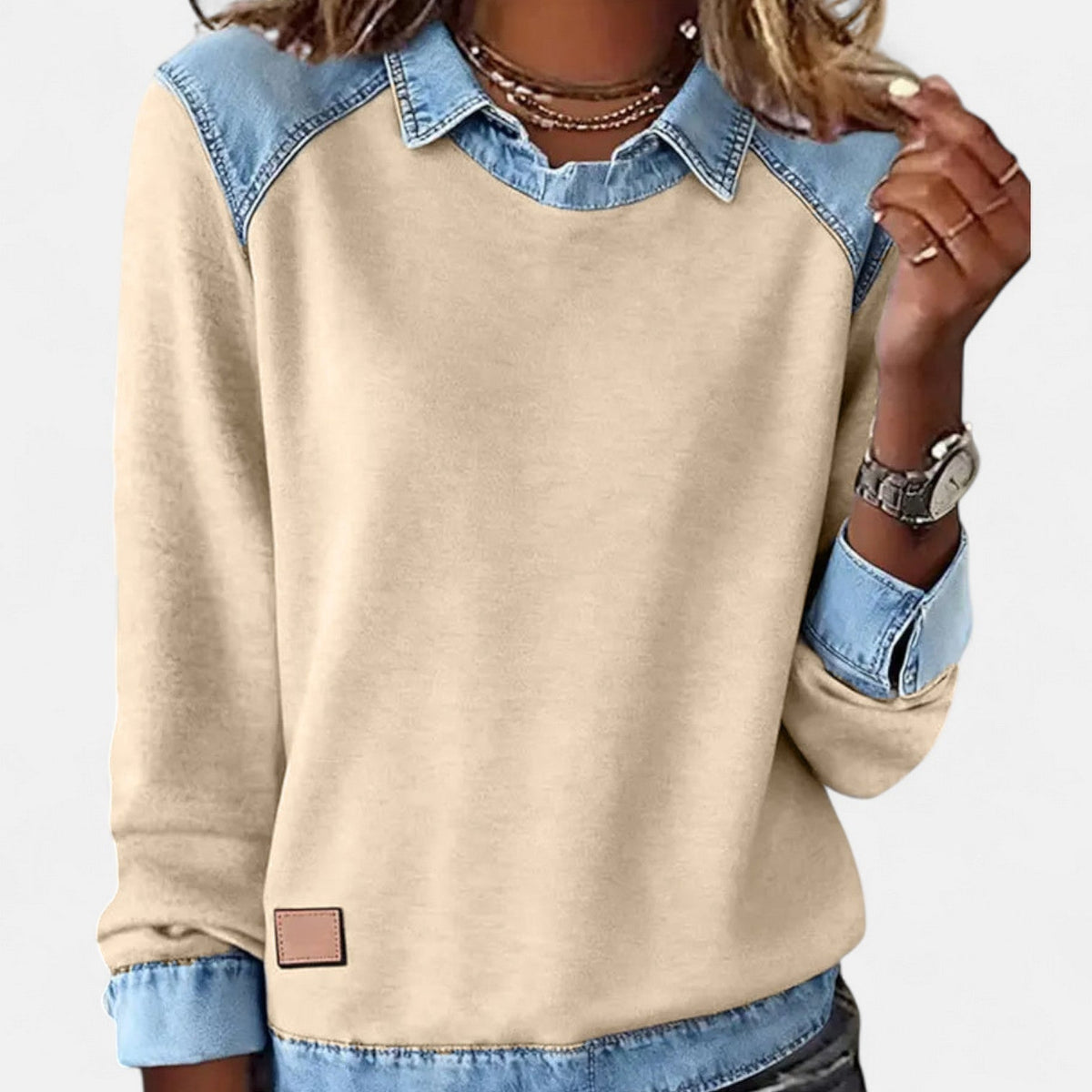 Nathalie Girod | Women's Collared Long Sleeves Sweater