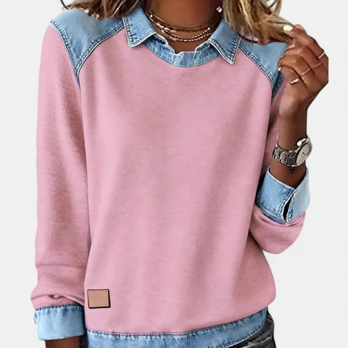 Nathalie Girod | Women's Collared Long Sleeves Sweater