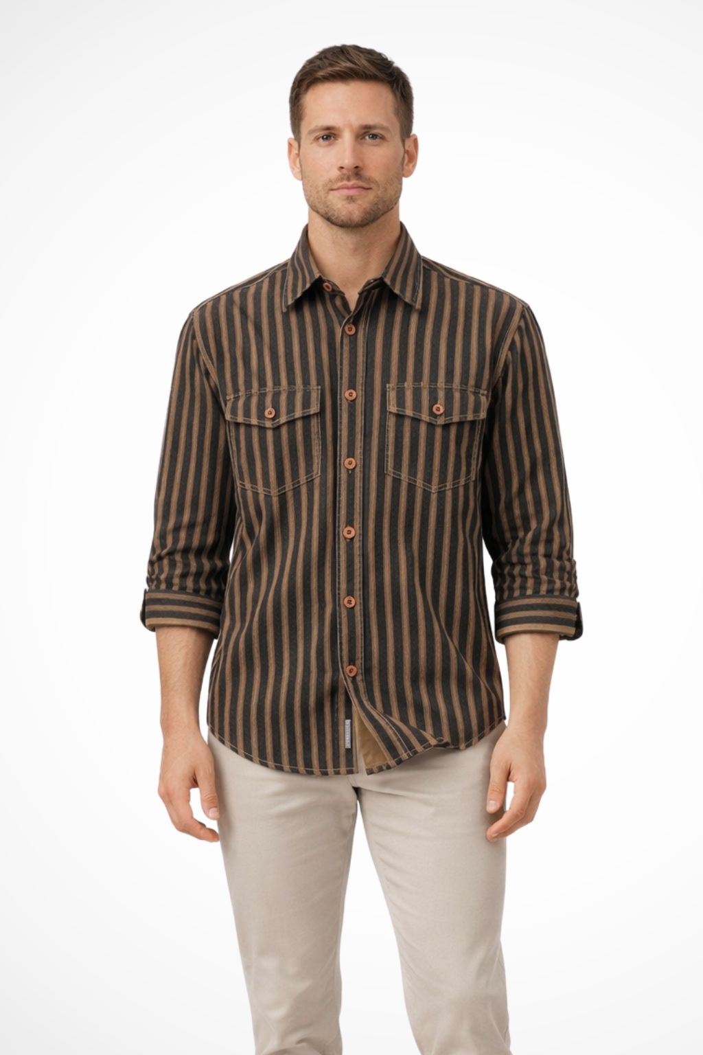 Bram Veld | Men’s Striped Loose Fit Shirt