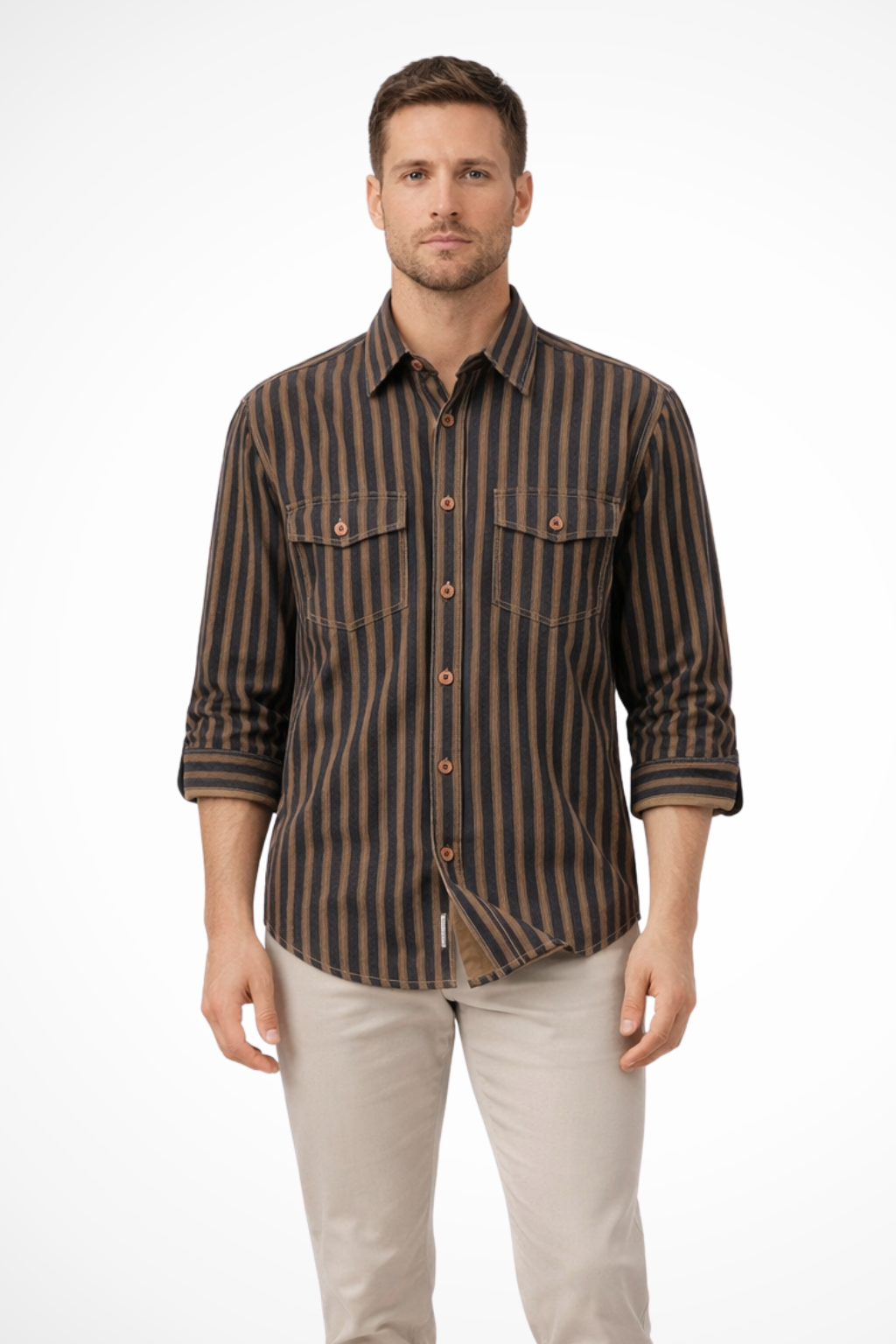 Bram Veld | Men’s Striped Loose Fit Shirt