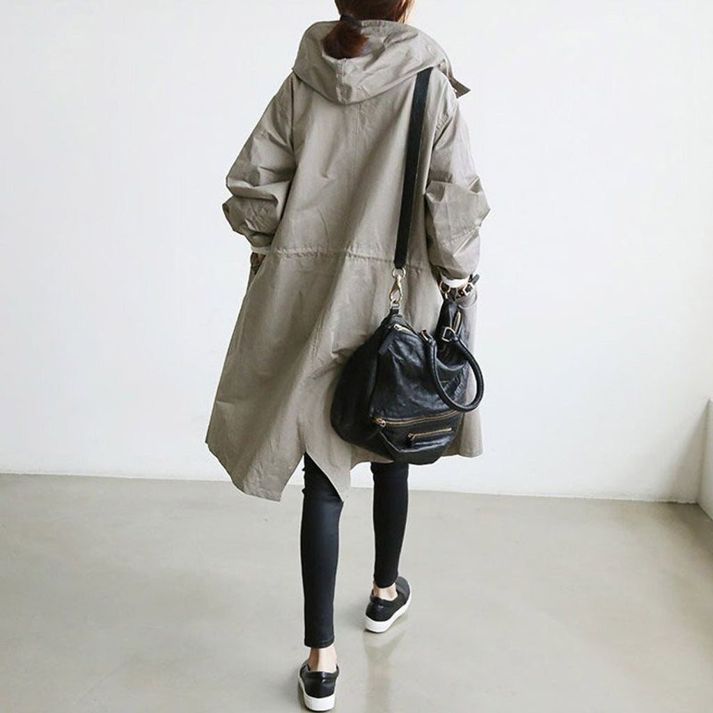 Joëlle Vance | Women's Oversized Water Resistant Button Front Trench Coat