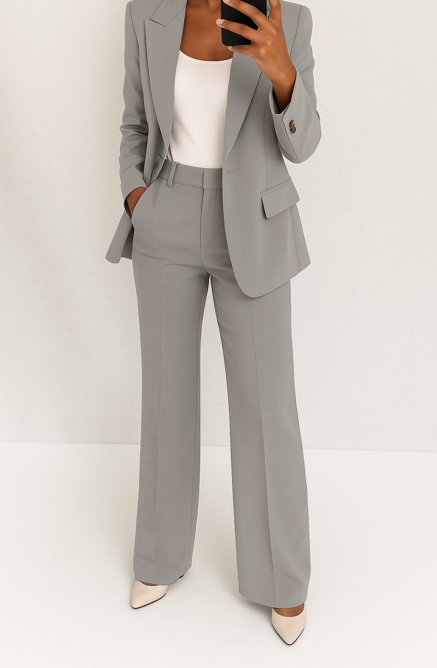 Philippine Jarnac | Women's Tailored Blazer Straight-Leg Suit Set