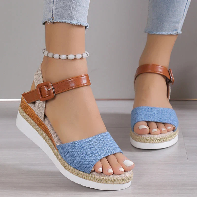 Florence Vac | Women's Platform Espadrille Sandals With Ankle Strap