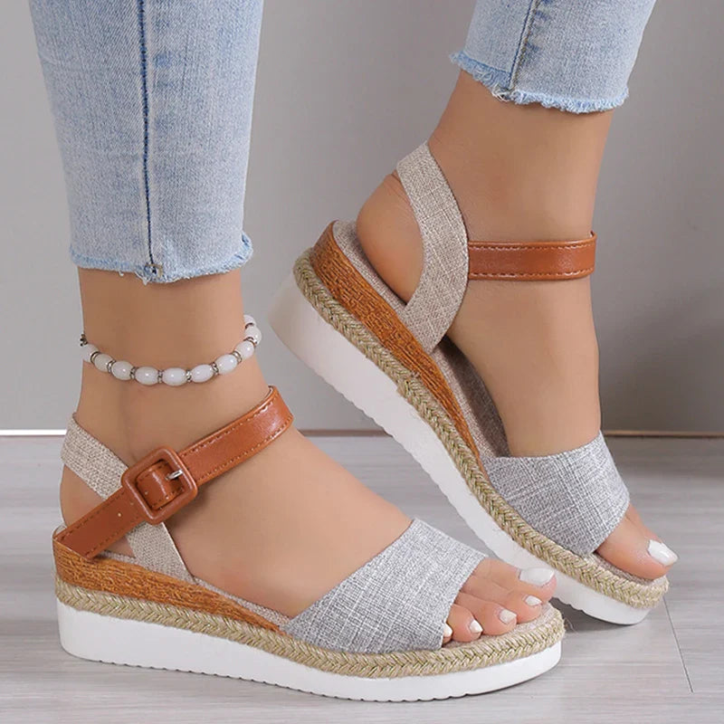 Florence Vac | Women's Platform Espadrille Sandals With Ankle Strap