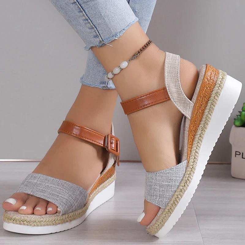 Florence Vac | Women's Platform Espadrille Sandals With Ankle Strap