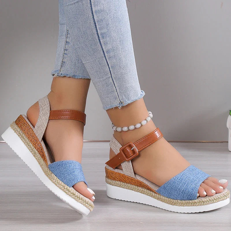 Florence Vac | Women's Platform Espadrille Sandals With Ankle Strap