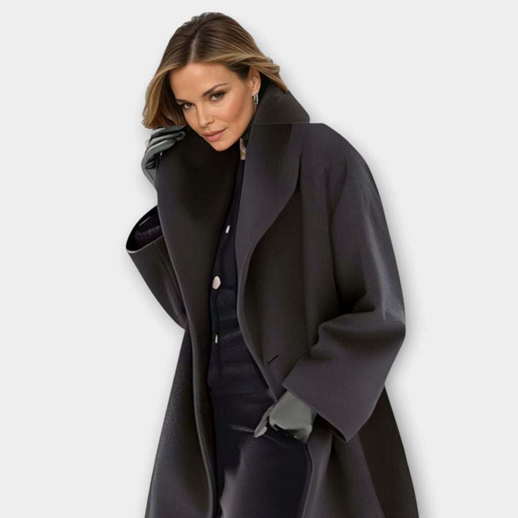 Regine Joubert | Women's Oversized Wide-Collar Longline Winter Coat