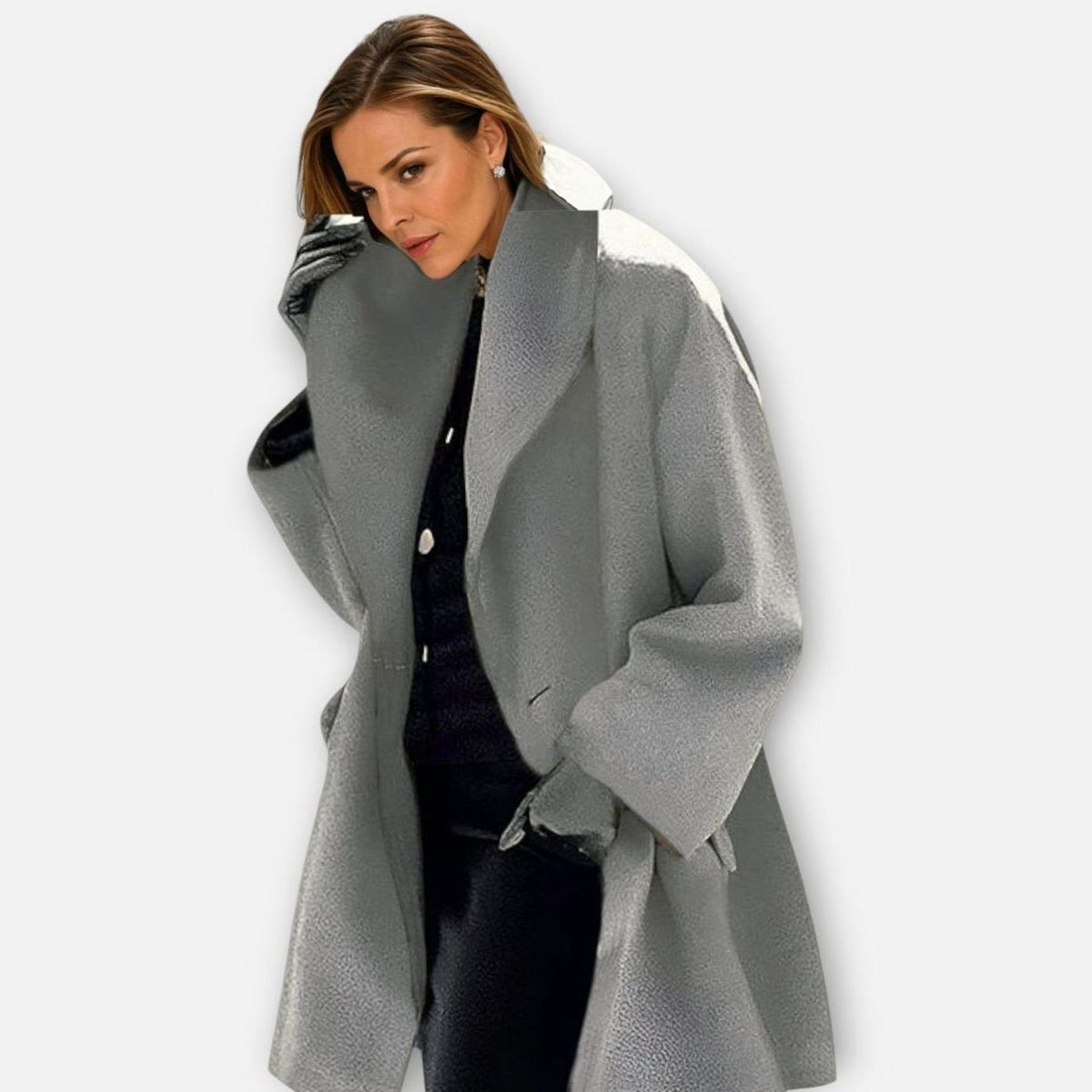 Regine Joubert | Women's Oversized Wide-Collar Longline Winter Coat