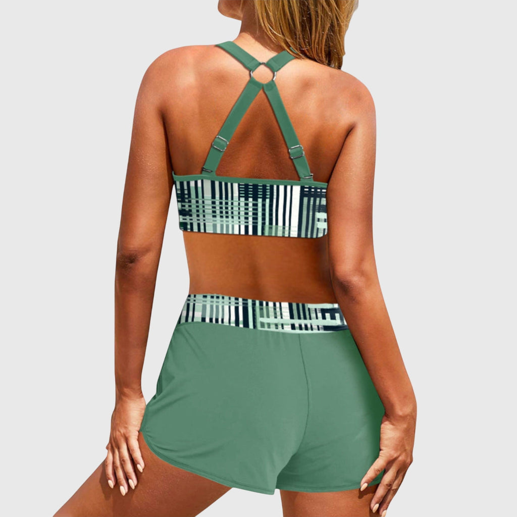 Mireille Sante | Women's Ribbed High-Waisted Bikini Swimsuit