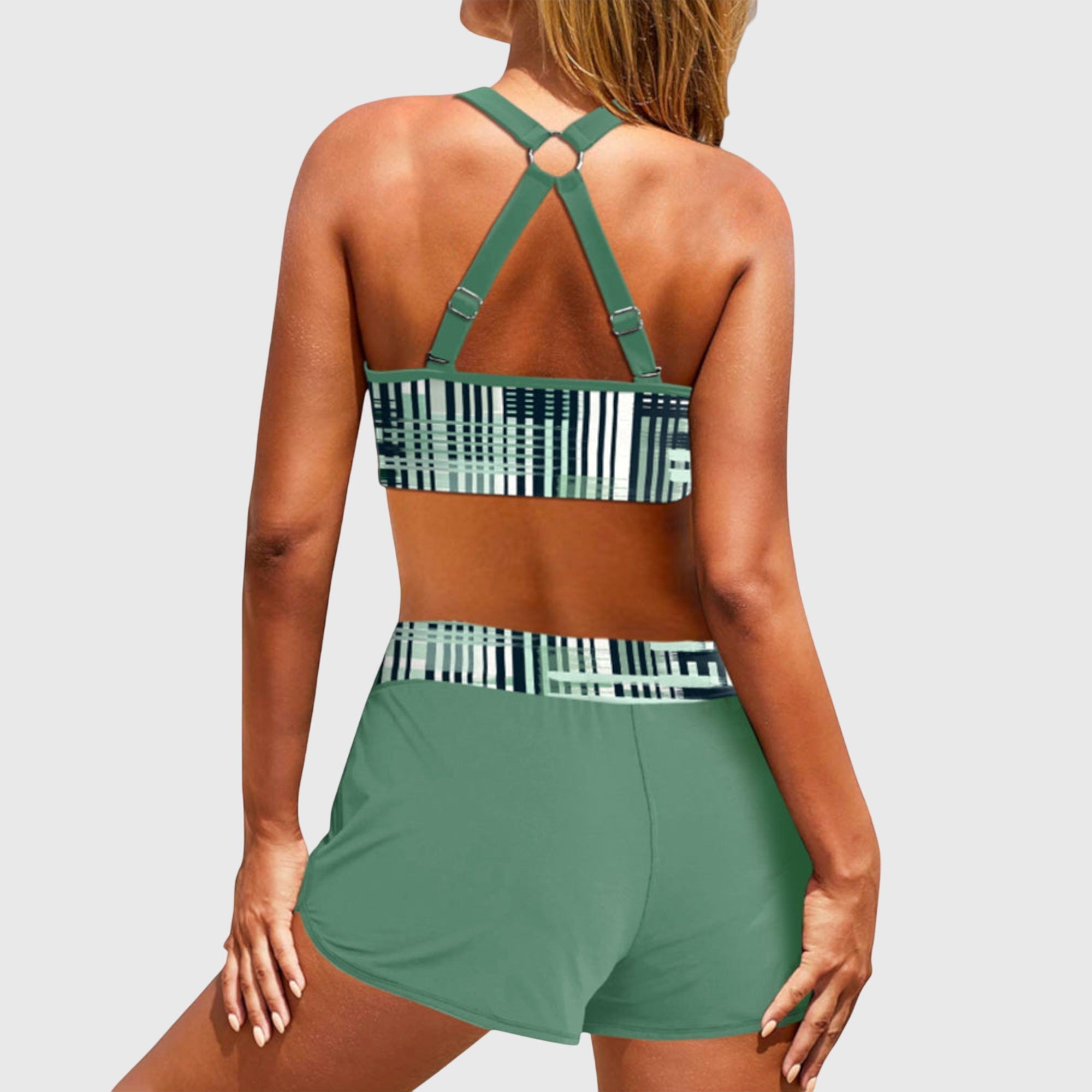 Mireille Sante | Women's Ribbed High-Waisted Bikini Swimsuit