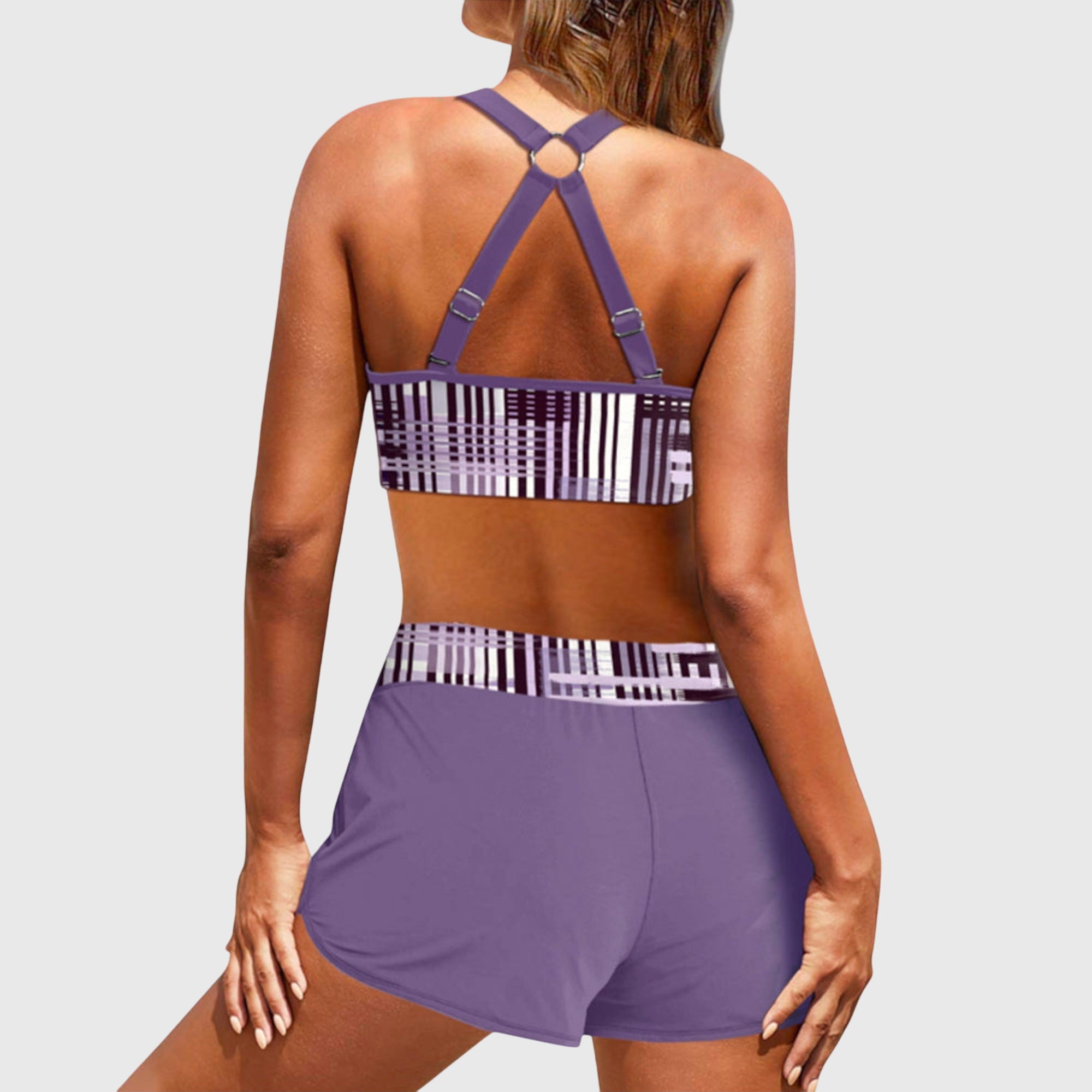 Mireille Sante | Women's Ribbed High-Waisted Bikini Swimsuit