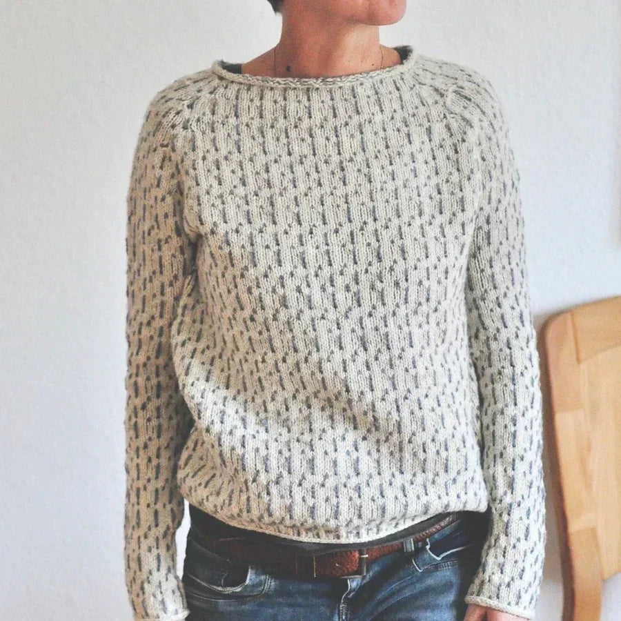 Estée Lussac | Women's Round Neck Knitted Pattern Sweater