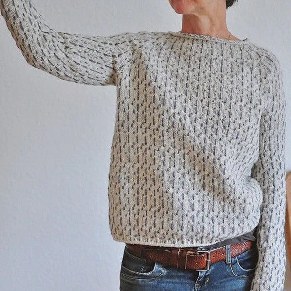 Estée Lussac | Women's Round Neck Knitted Pattern Sweater