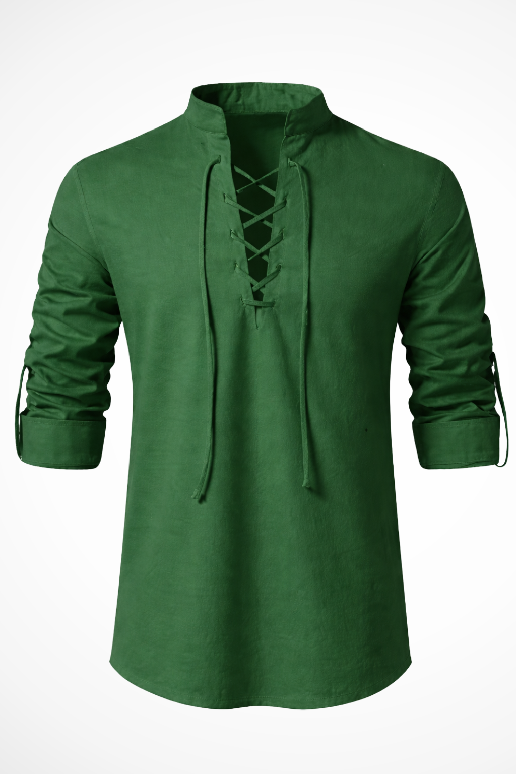 Bram Veld | Men's Linen Lace-Up Casual Shirt