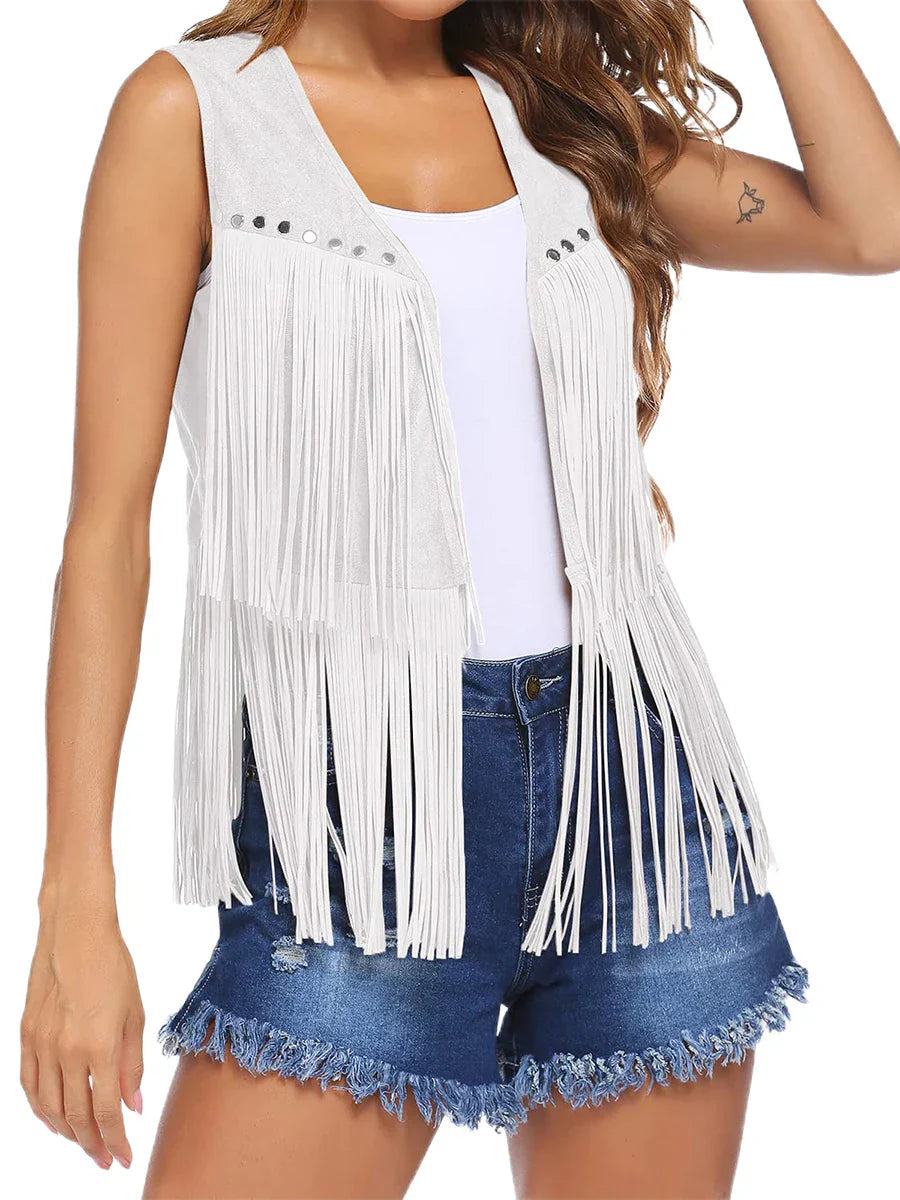 Salome Larose | Women's Fringe Vintage Style Vest