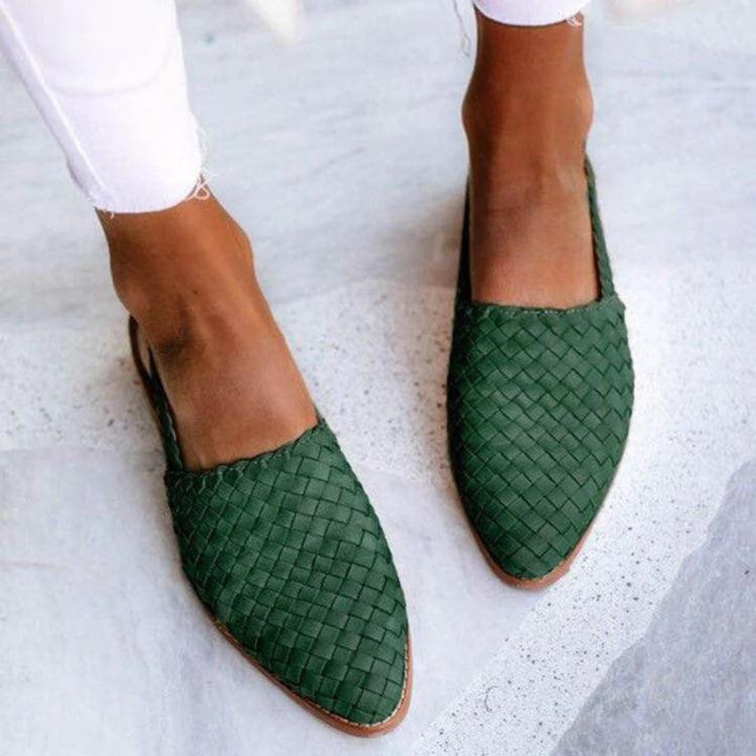 Maris Marot | Women's Slip On Woven Flat Loafers