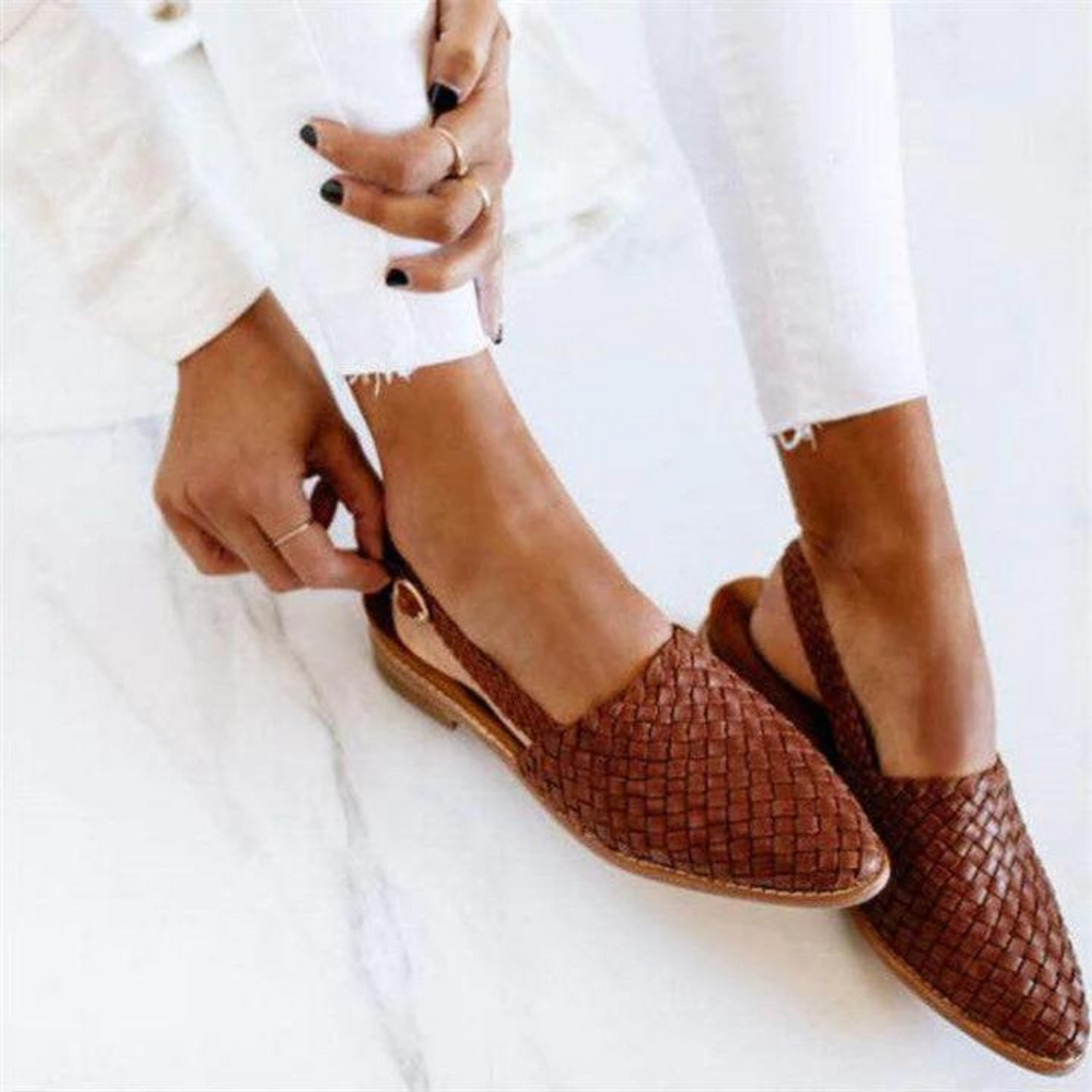 Maris Marot | Women's Slip On Woven Flat Loafers