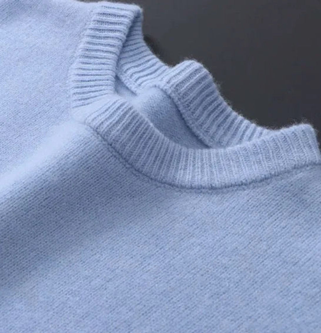 Bram Montclair | Men's Soft Mohair Crewneck Knit Sweater Pullover
