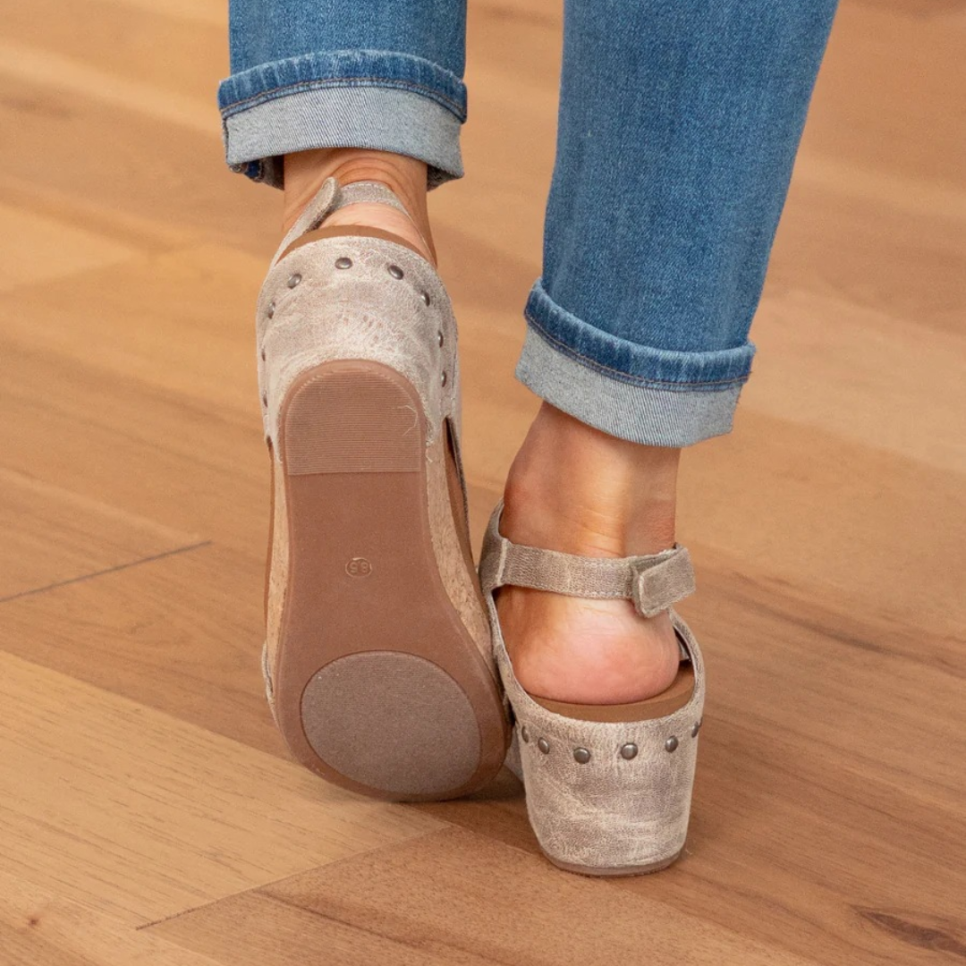 Coraline Velt | Women's Suede Wedge Sandals