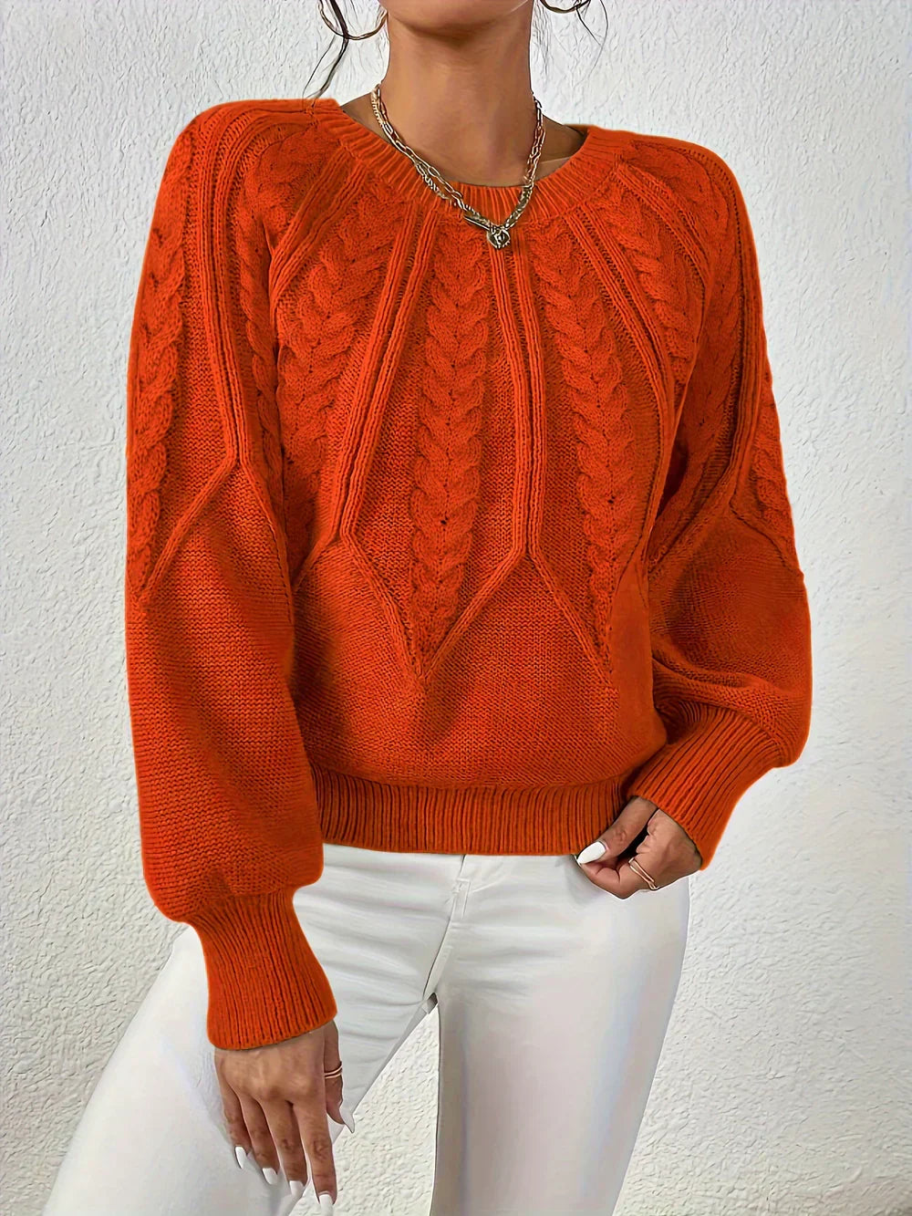 Estelle Zellin | Women's Textured Crewneck Style Sweater