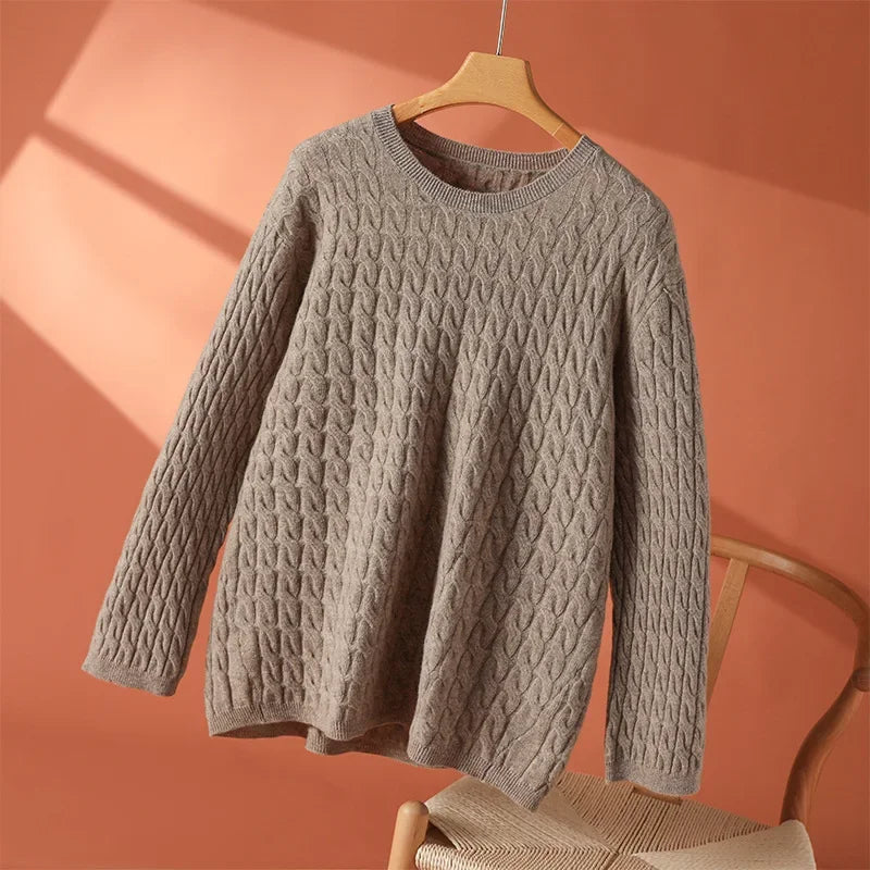 Camille Auber | Women's Textured Surface Pattern Sweater