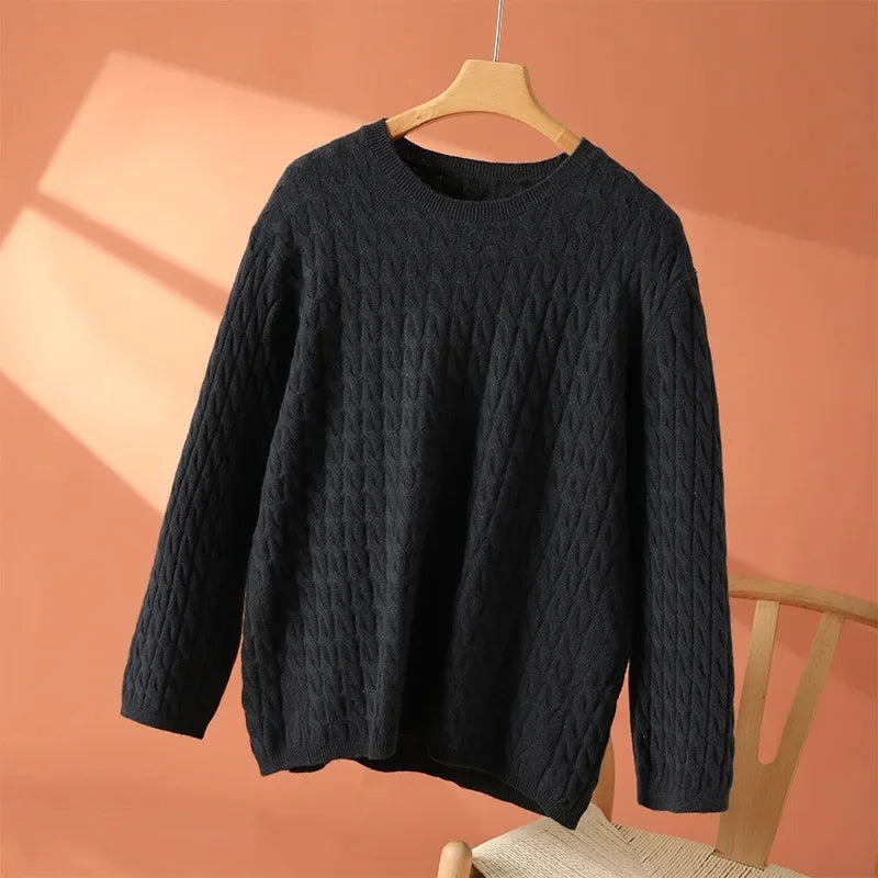 Camille Auber | Women's Textured Surface Pattern Sweater