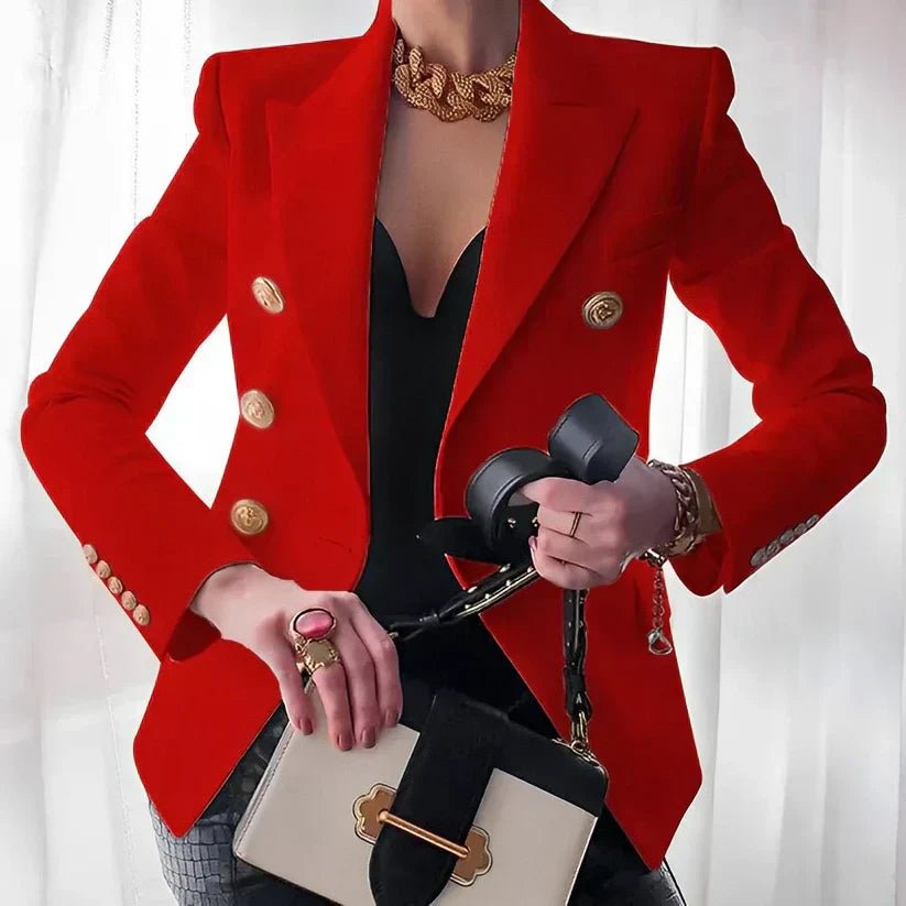 Therese Lesage | Women's Double-Breasted Blazer with Gold Buttons
