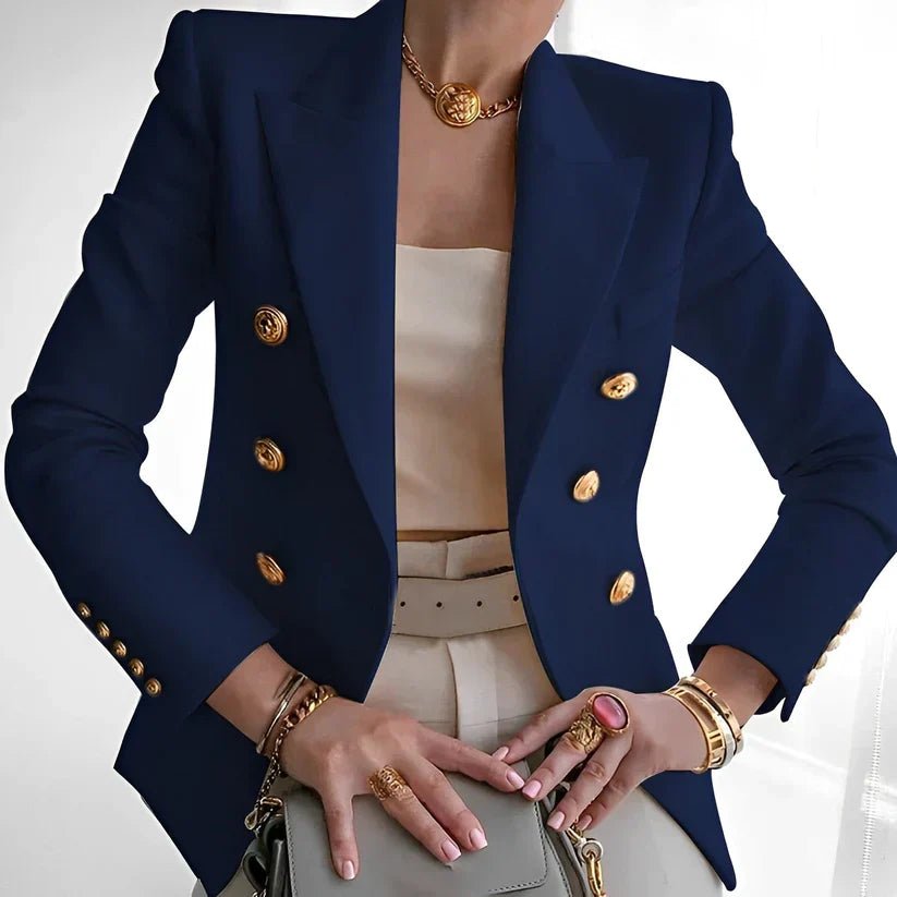 Therese Lesage | Women's Double-Breasted Blazer with Gold Buttons
