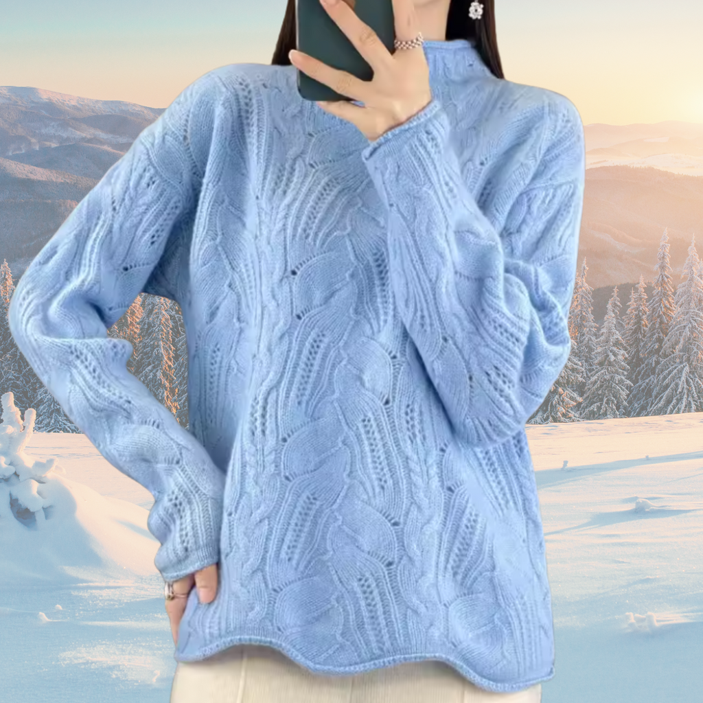 Inès Cresson | Women's Turtleneck With Knit Detail