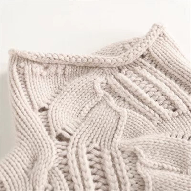Inès Cresson | Women's Turtleneck With Knit Detail