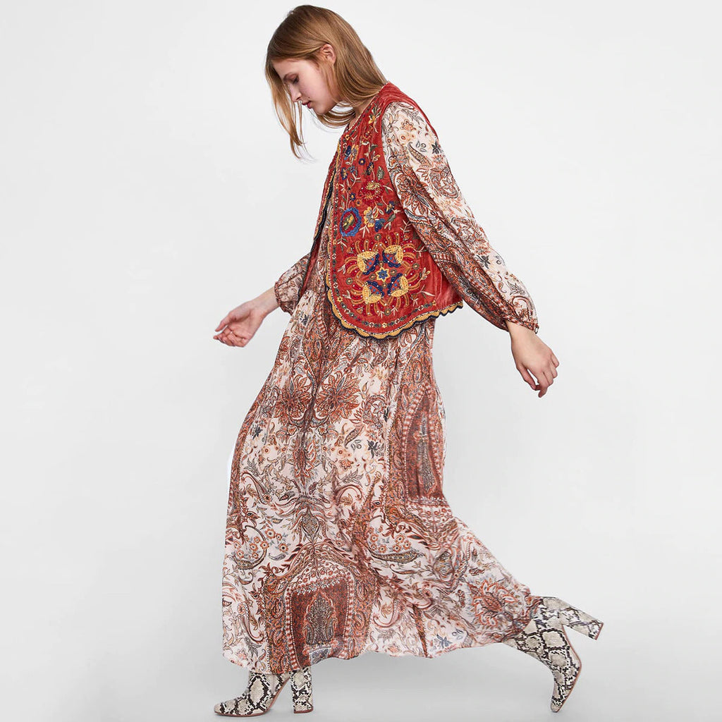 Valentine Linet | Women's Boho Embroidered Vest