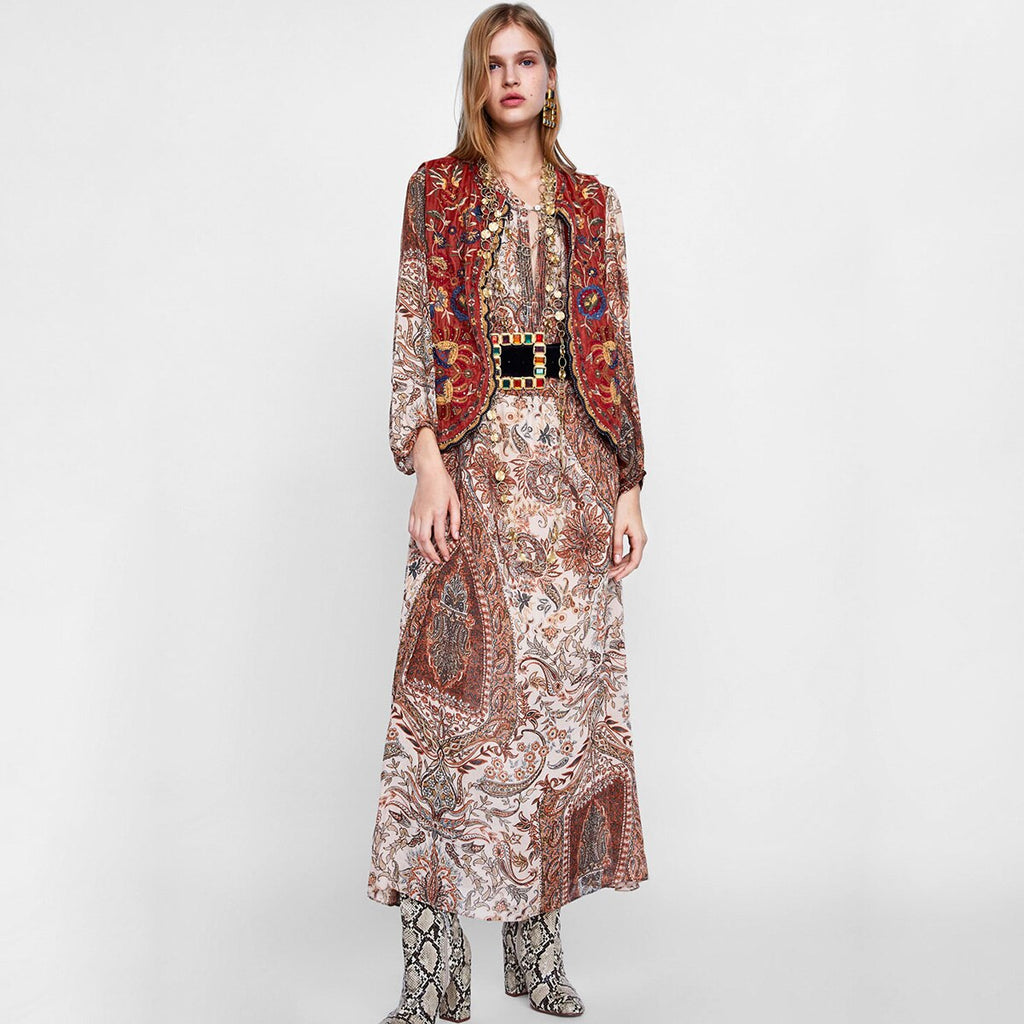 Valentine Linet | Women's Boho Embroidered Vest