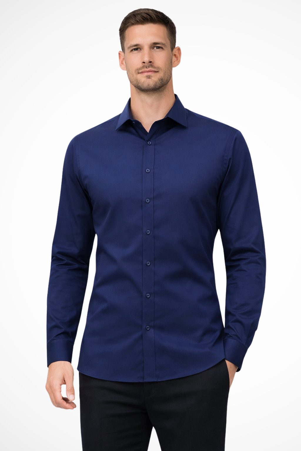 Bram Veld | Men Slim Fit Long Sleeve Shirt