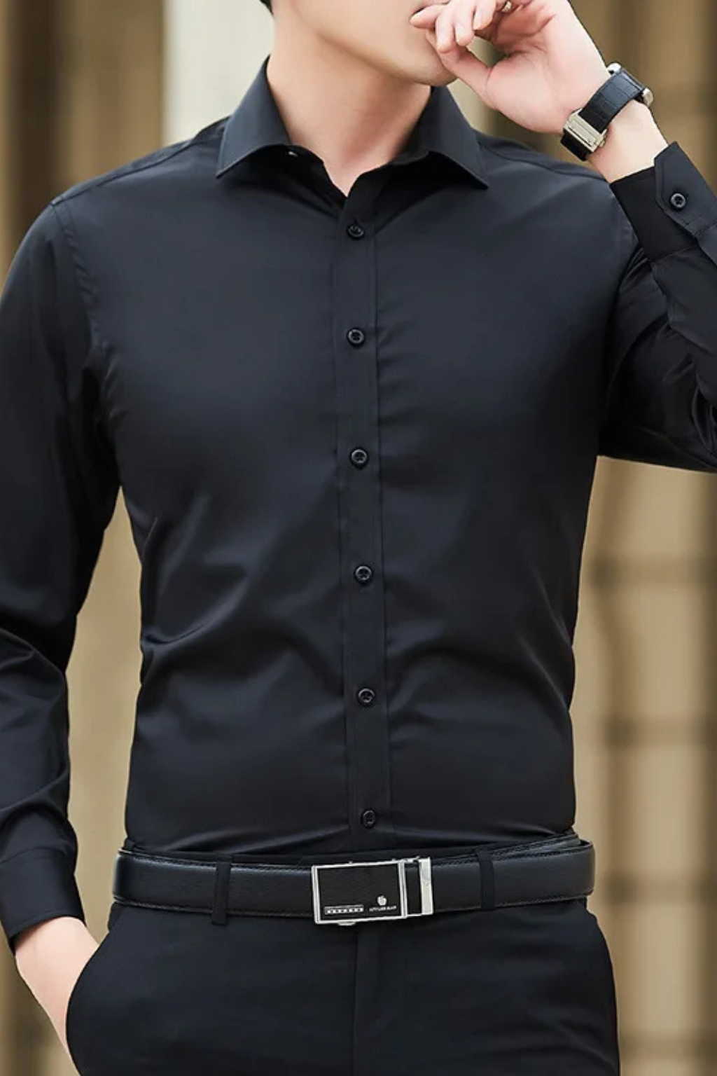 Bram Veld | Men Slim Fit Long Sleeve Shirt