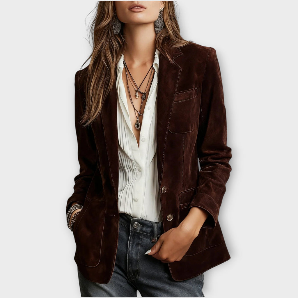 Estée Lan | Women's Vintage Suede Blazer