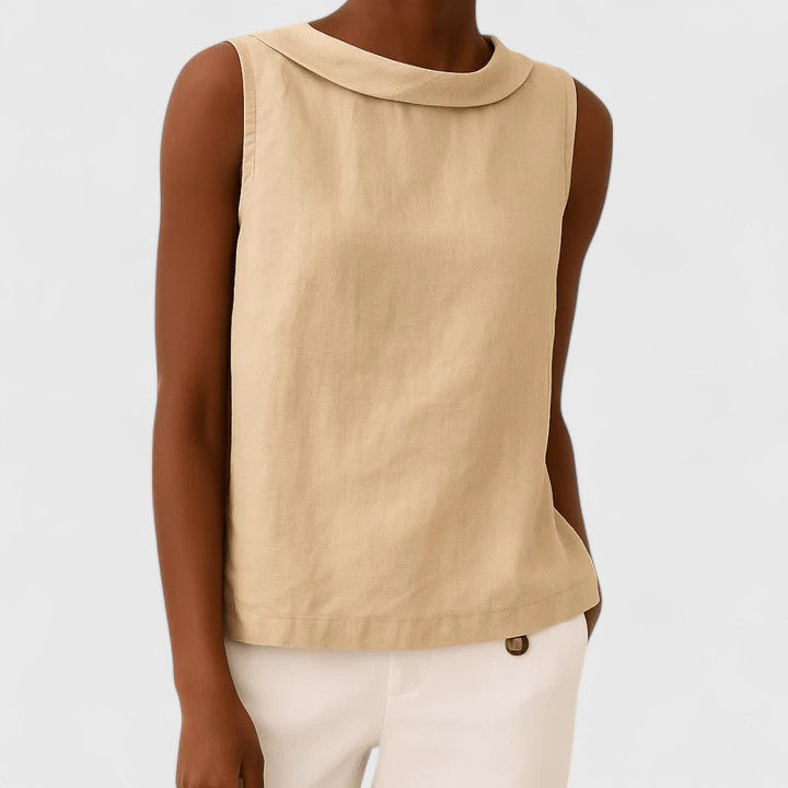 Violette Malbec | Women's Elegant Top with Roll Collar