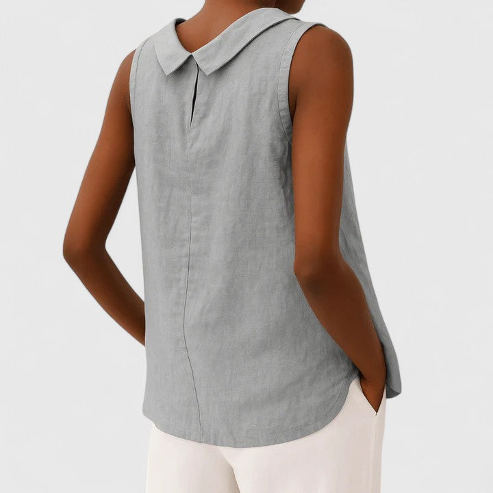 Violette Malbec | Women's Elegant Top with Roll Collar