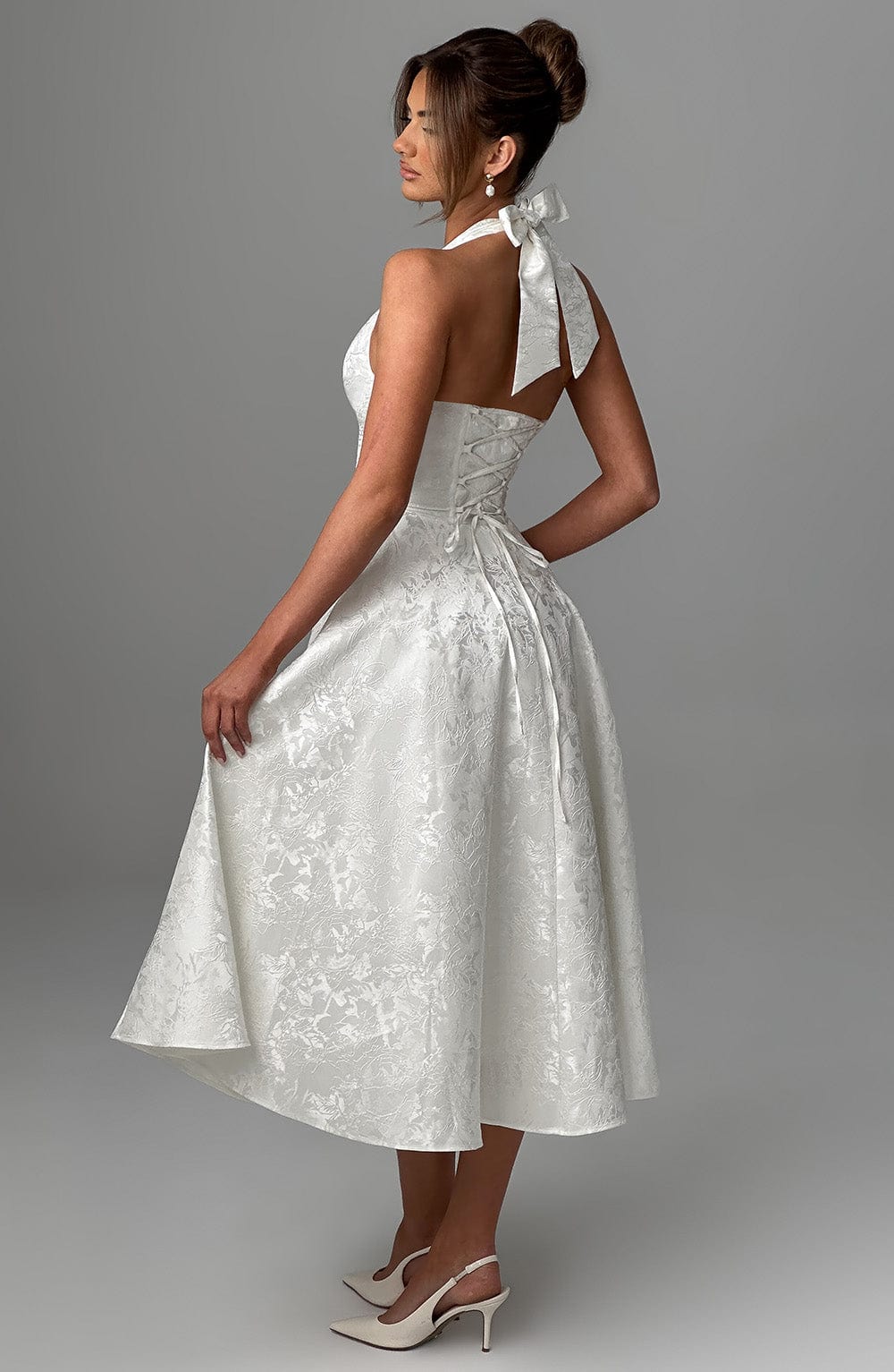 Naya Lund | Women's Wedding Guest Dress Halter Midi Dress