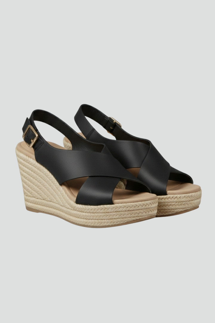 Inaya Velt | Women's Wedge Crossover Slingback Sandals