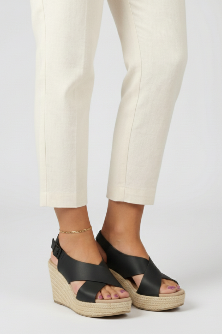 Inaya Velt | Women's Wedge Crossover Slingback Sandals
