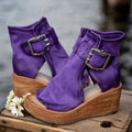 Pauline Storr | Women's Wedge Sandals With Buckle In Boho Style