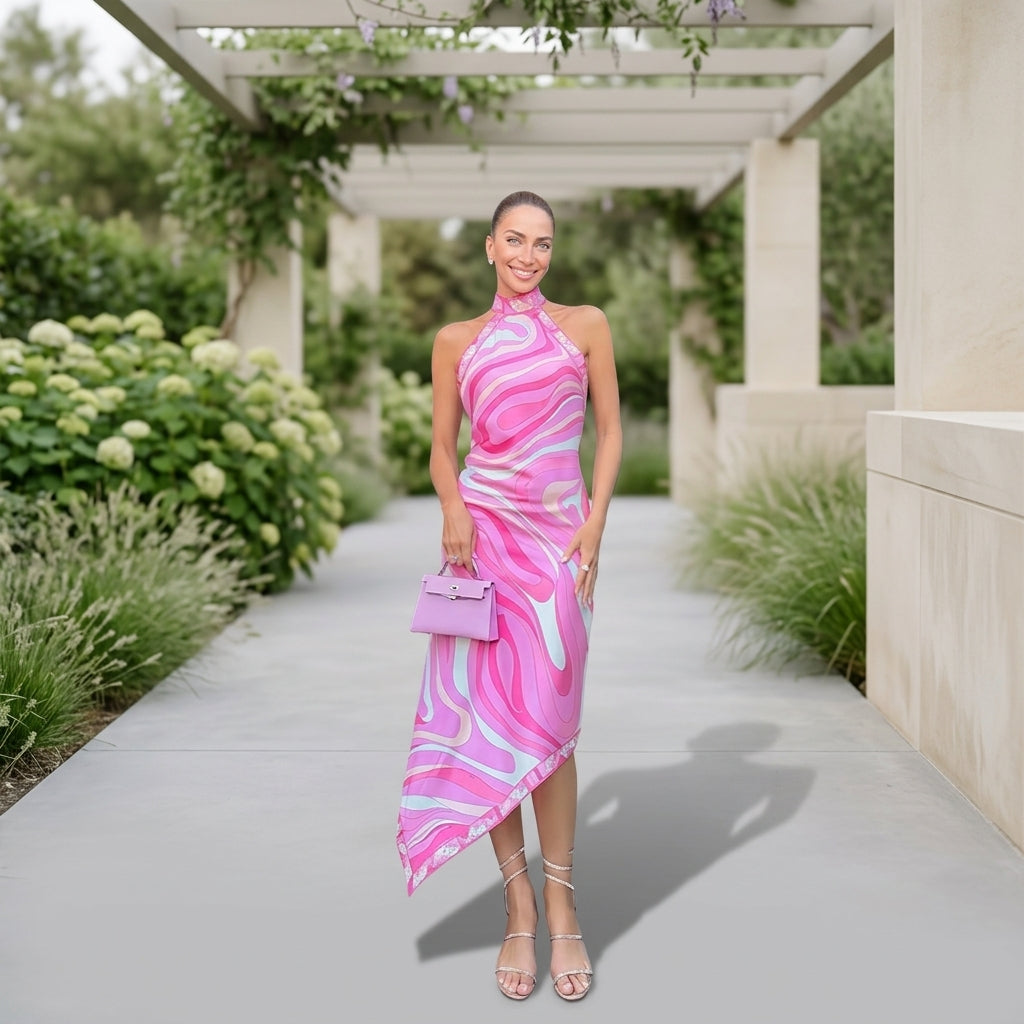 Juliette Vell | Women's Backless Halter Maxi Dress