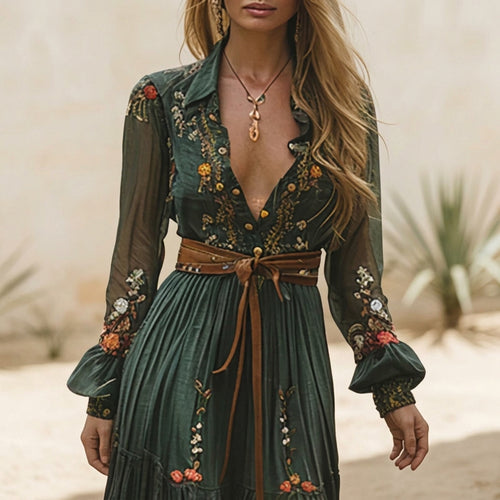 Anaïs Vore | Women's Bohemian Floral Maxi Dress