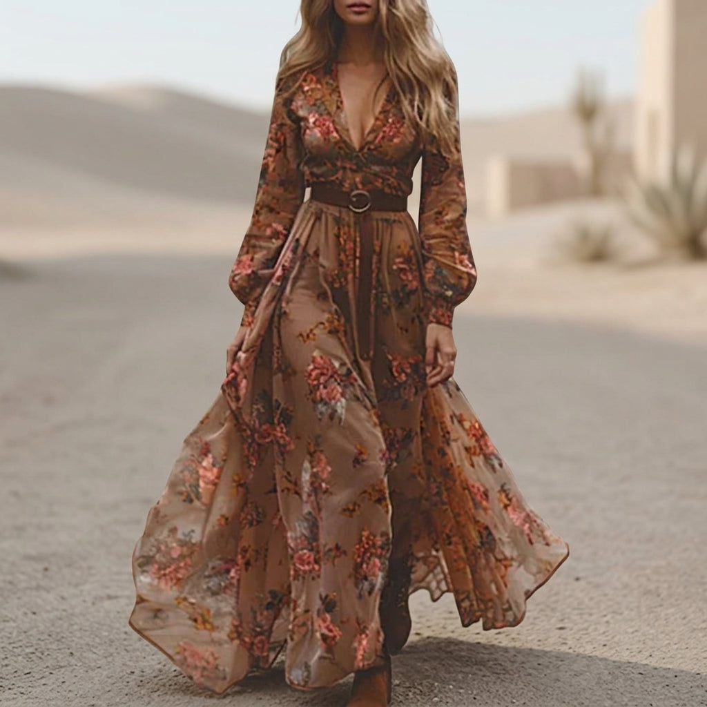 Anaïs Vore | Women's Bohemian Floral Maxi Dress