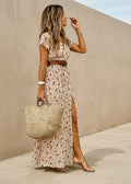 Clémence Tret | Women's Boho Maxi Dress With Matching Belt