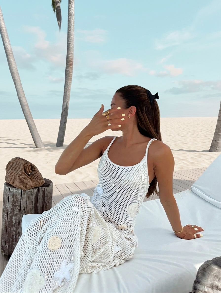 Charlotte Loup | Women's Crochet Beach Cover-Up Maxi Dress